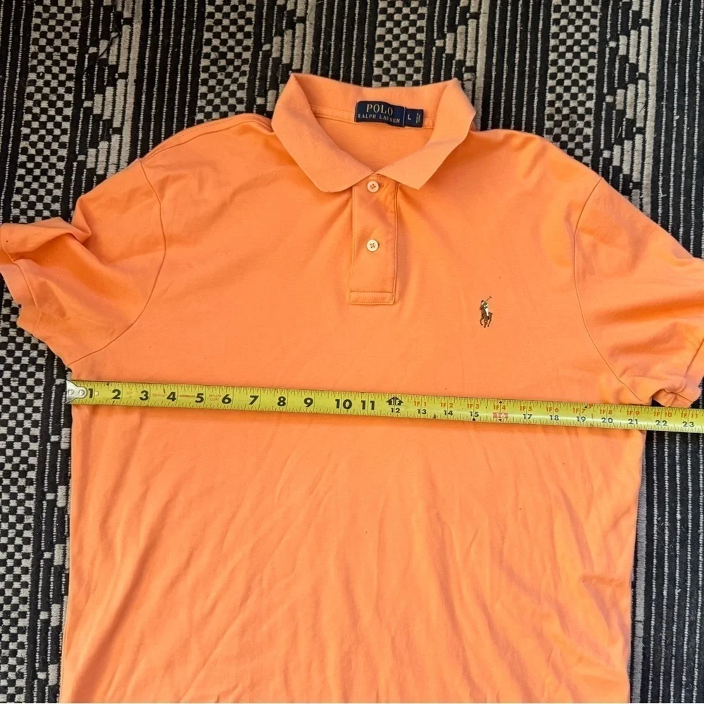 POLO RALPH LAUREN SIZE LARGE ORANGE SHORT SLEEVE  POLO SHIRT